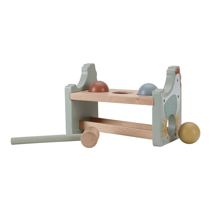Little Farm Wooden Chicken Pounding Bench & Hammer