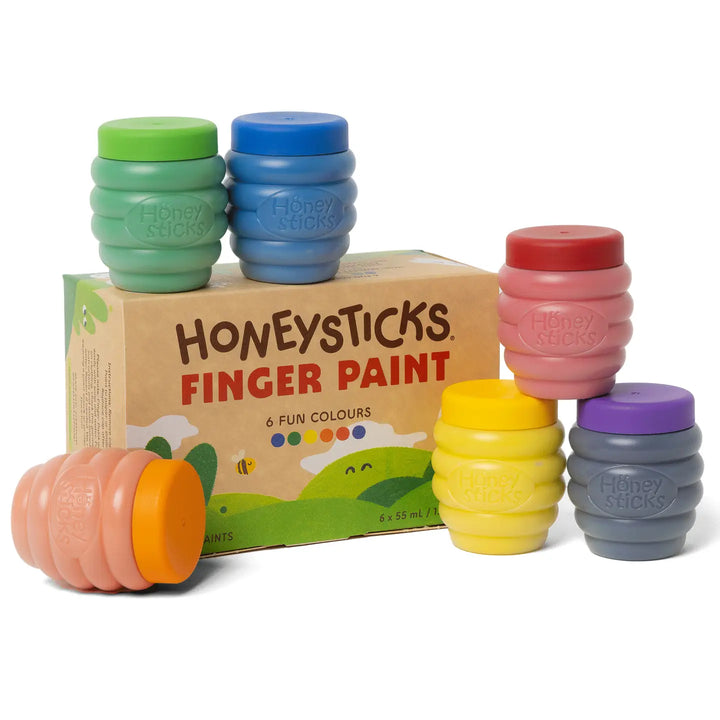 Honeysticks Finger Paints 6 Pack 55ml