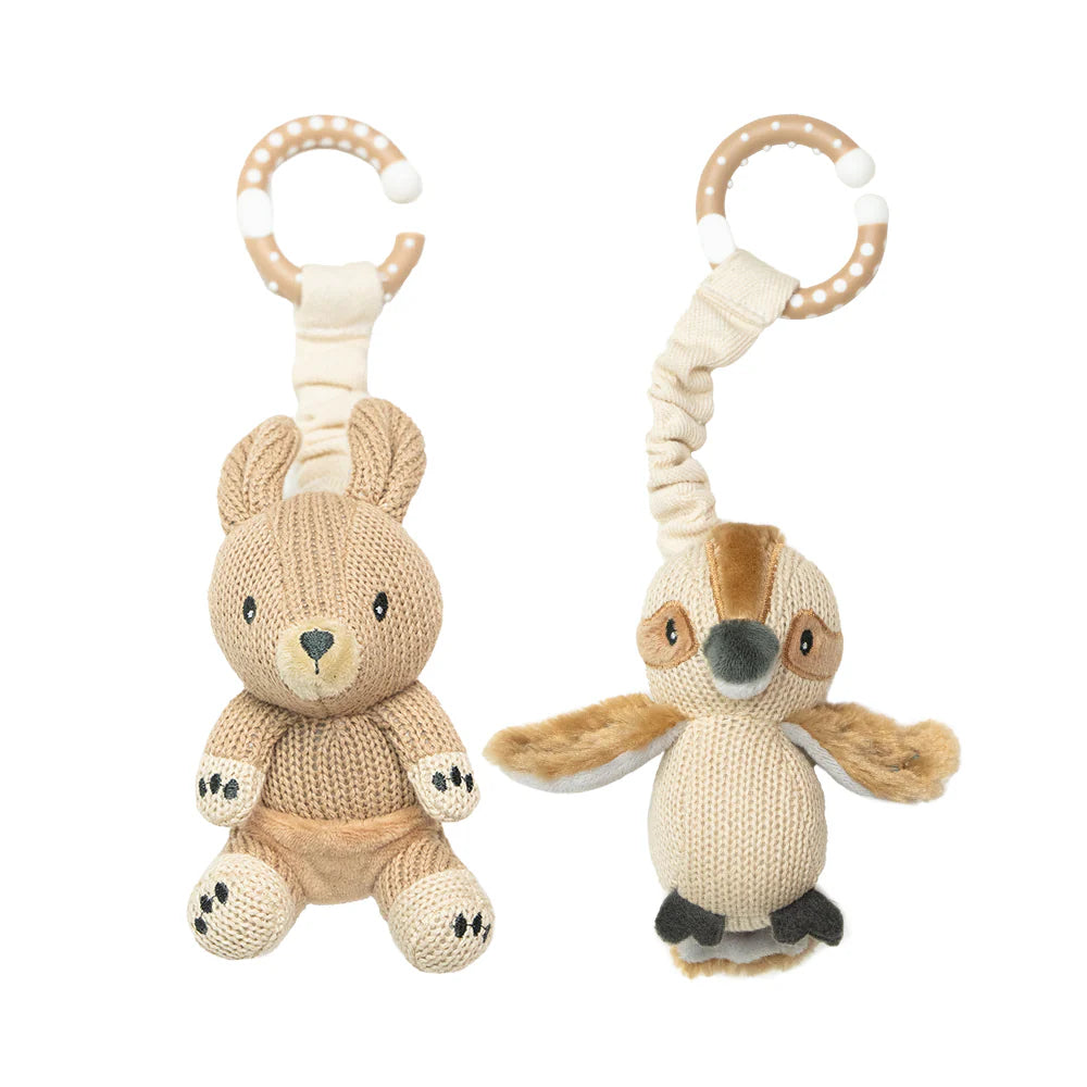 Pram/Stroller Toys - Kangaroo & Kookaburra