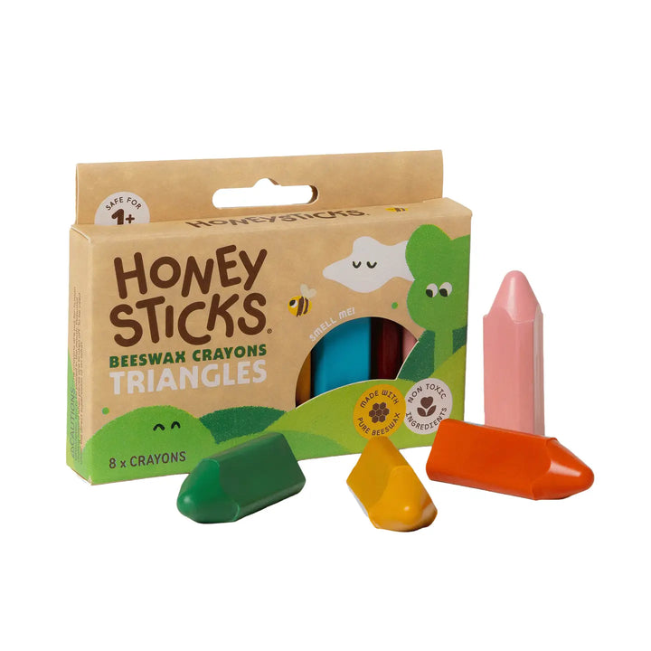 Honeysticks Triangle Beeswax Crayons 8 Pack
