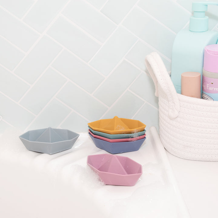 Silicone Origami Bath Boats 6 Pack