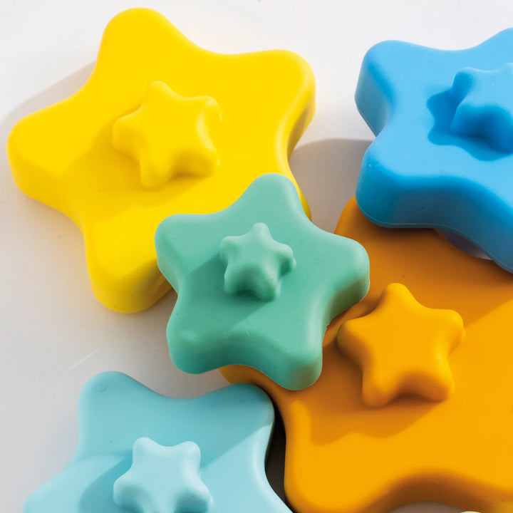 Silicone Star Stacking Tower - Sorbet