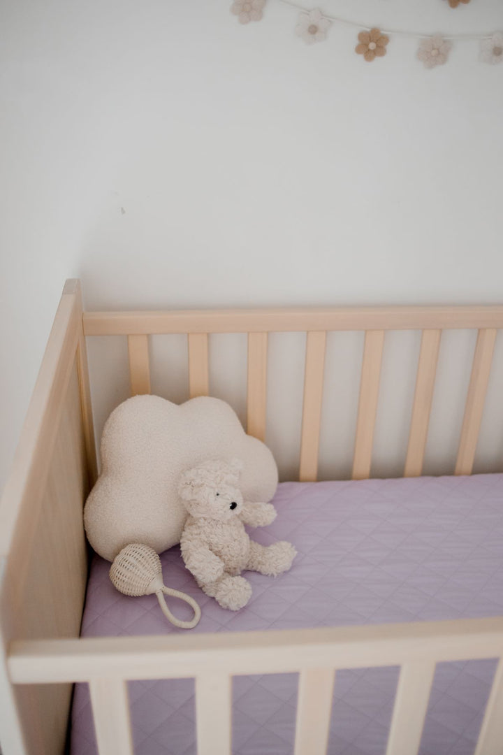 Bambella 2-in-1 Waterproof Cot Sheet & Mattress Protector | Lavender Haze