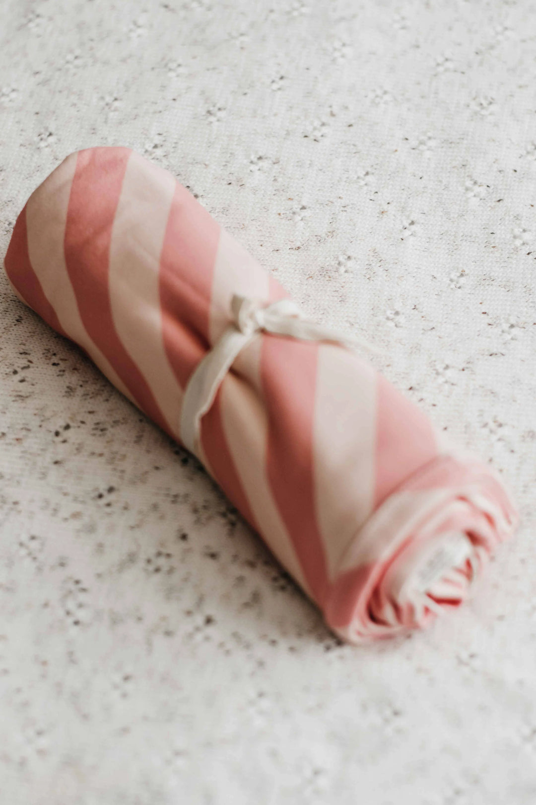 Bencer & Hazelnut Cotton Jersey Swaddle - Candy Pink Stripe