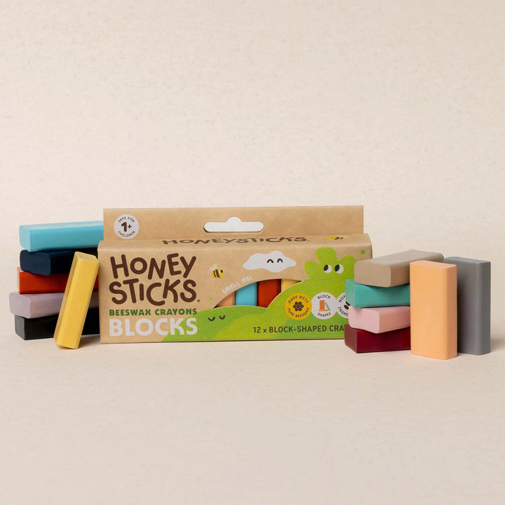 Honeysticks Beeswax Crayons Blocks 12pk