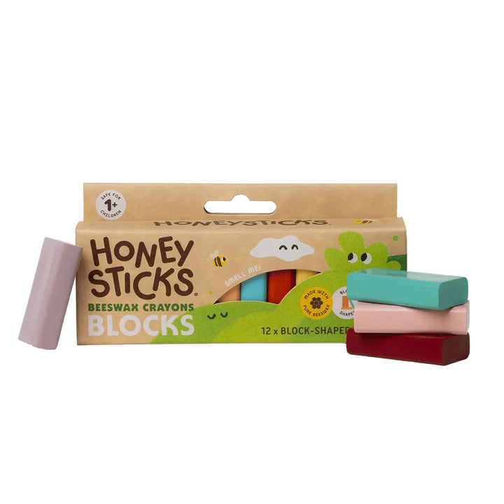 Honeysticks Beeswax Crayons Blocks 12pk