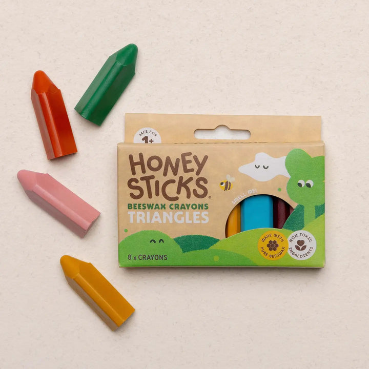 Honeysticks Triangle Beeswax Crayons 8 Pack