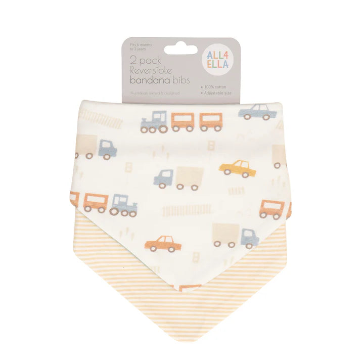 Bandana Bibs 2pk - Blue Trucks Bandana Bibs 2pk - Blue Trucks