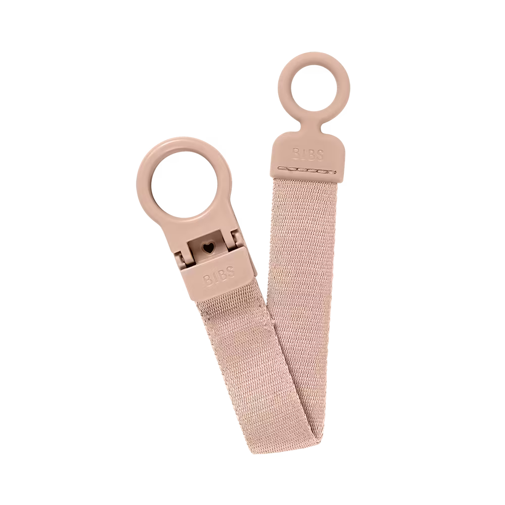 BIBS Loop Pacifier Clip | Blush