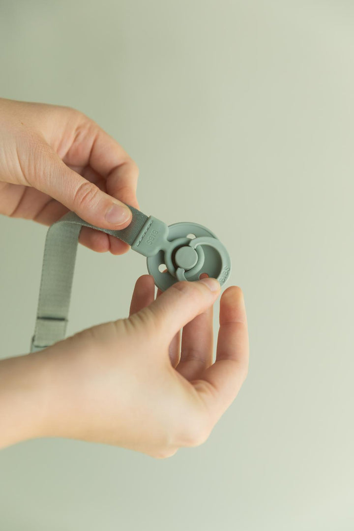 BIBS Loop Pacifier Clip | Dusty Blue