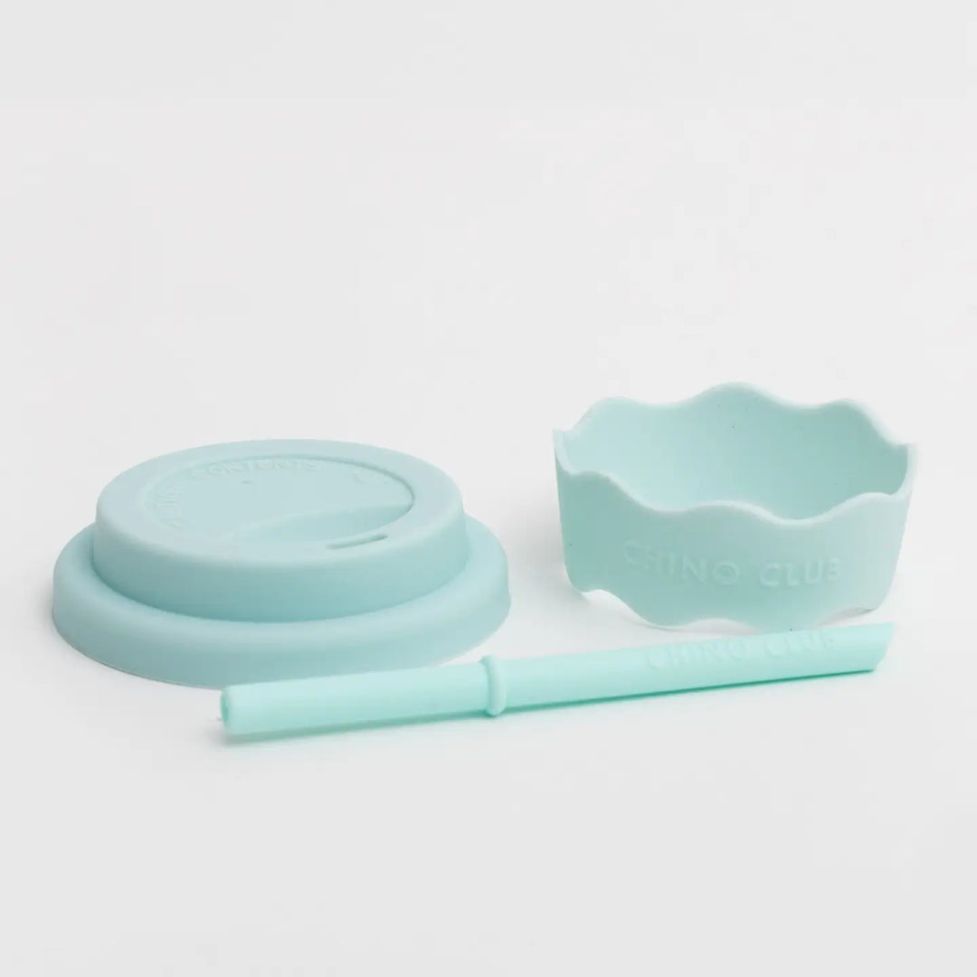 Babychino Chino Lid Straw Band Accessory Kit - Blue