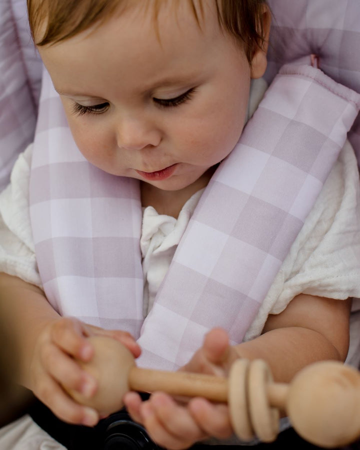 Bambella Harness Covers | Blush Gingham