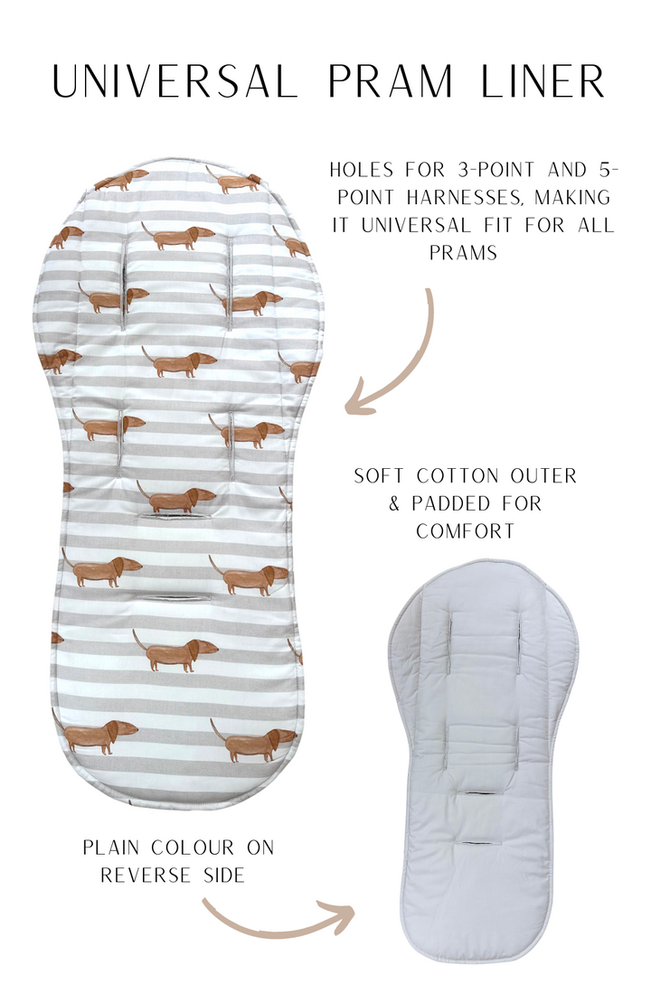Bambella Designs Universal Pram Liner | Dachshund Days