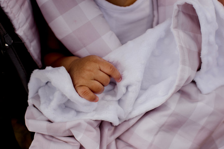 Bambella Snuggle Blanket - Blush Gingham