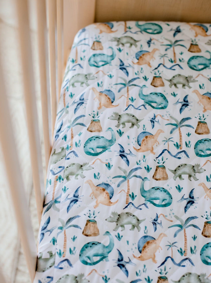 Bambella 2-in-1 Waterproof Cot Sheet & Mattress Protector | Wild Dinos