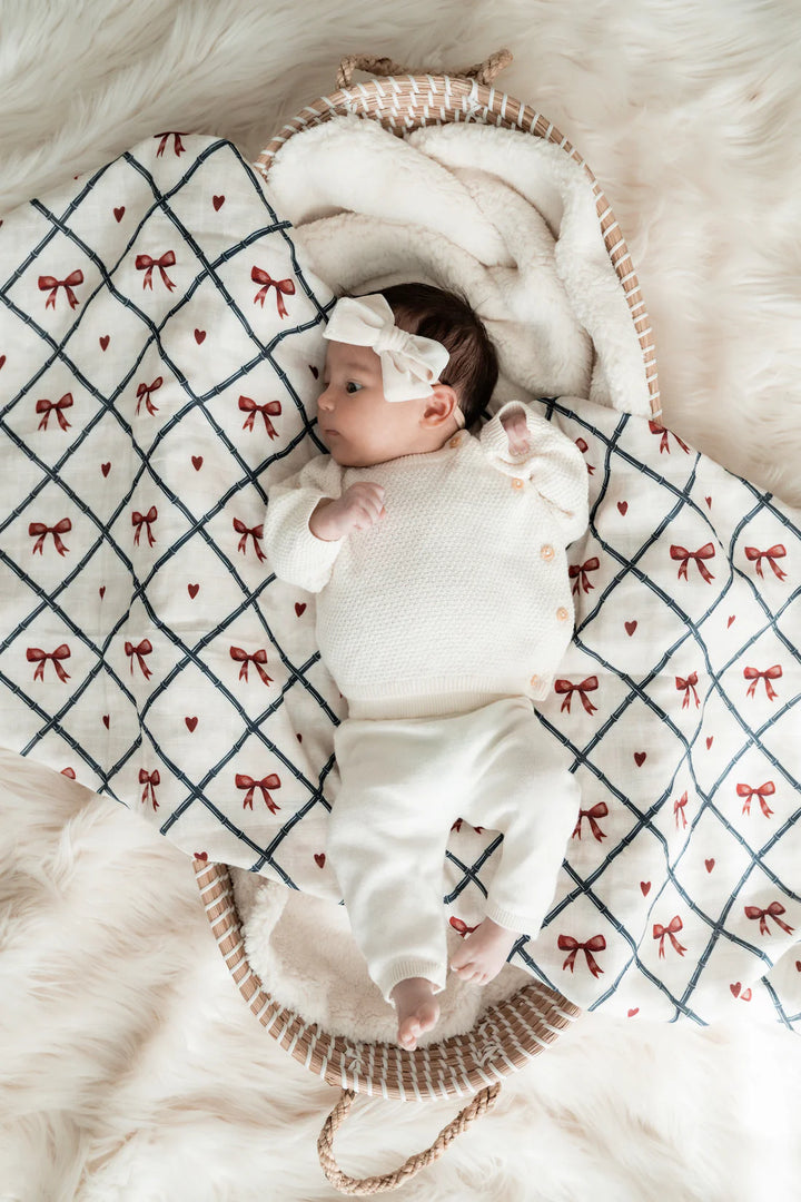 Pop Ya Tot Organic Muslin Swaddle - Bow Peep
