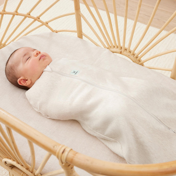 ergoPouch Cocoon Zip Swaddle Bag 1.0 TOG - Oatmeal Marle