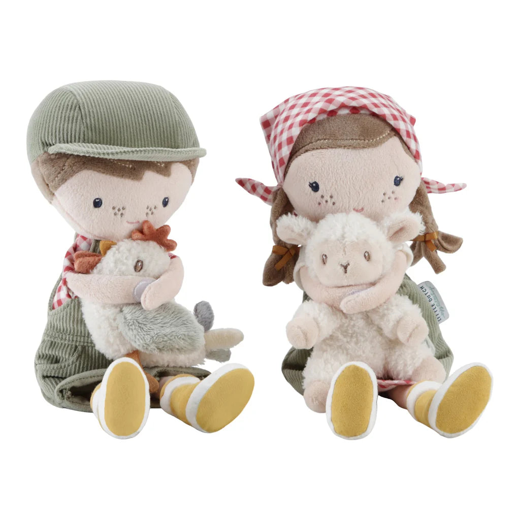 Little Dutch Plush Soft Toy Bundle - Farmer Jim & Farmer Rosa