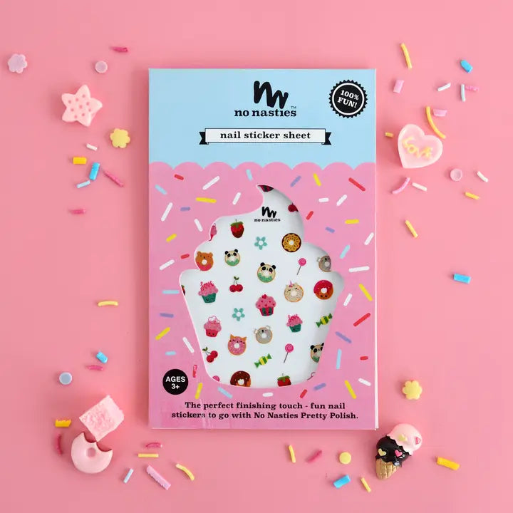 No Nasties Kids Nail Stickers - Assorted
