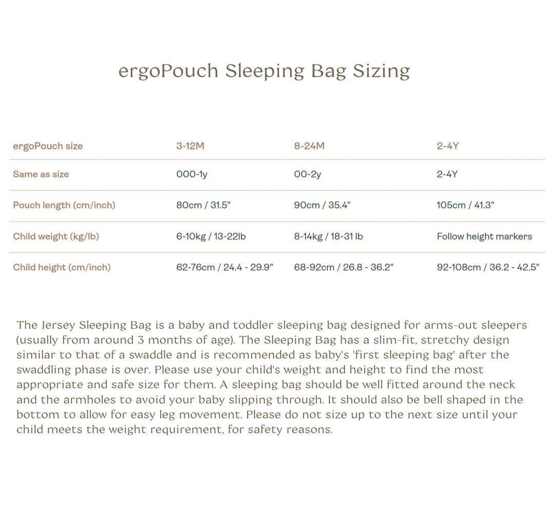 ergoPouch Sleeping Bag Long Sleeve TOG 2.5 -  Oatmeal Marle