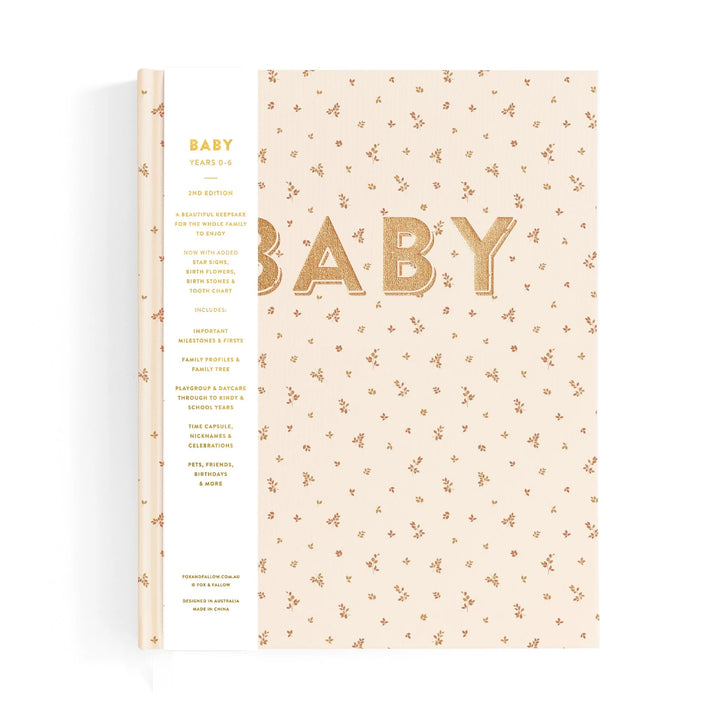 Fox & Fallow Baby Record Book - Broderie