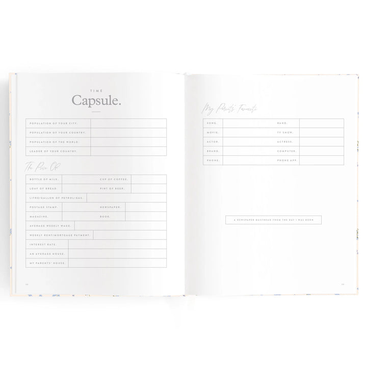 Fox & Fallow Baby Record Book - Forget-Me-Not