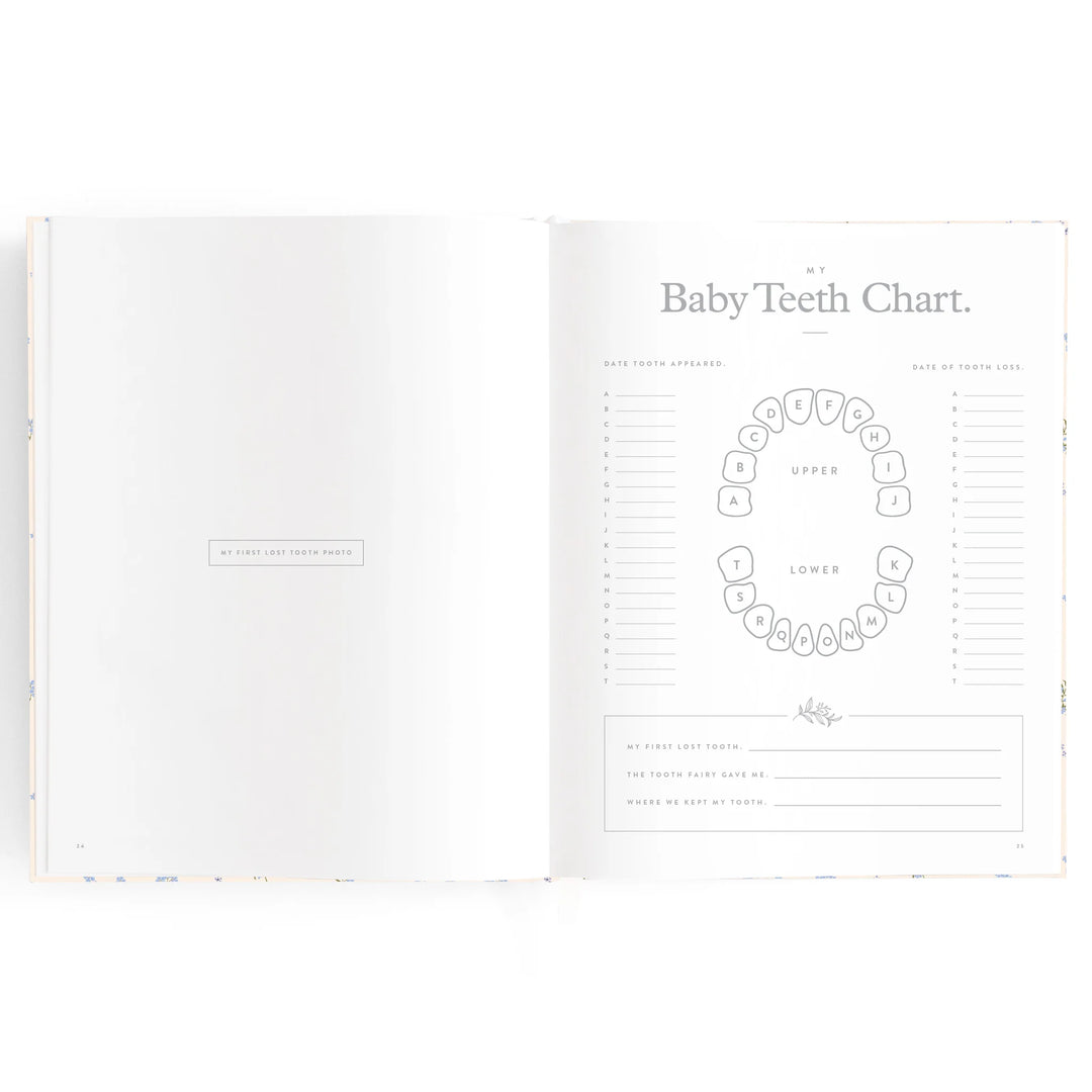Fox & Fallow Baby Record Book - Forget-Me-Not