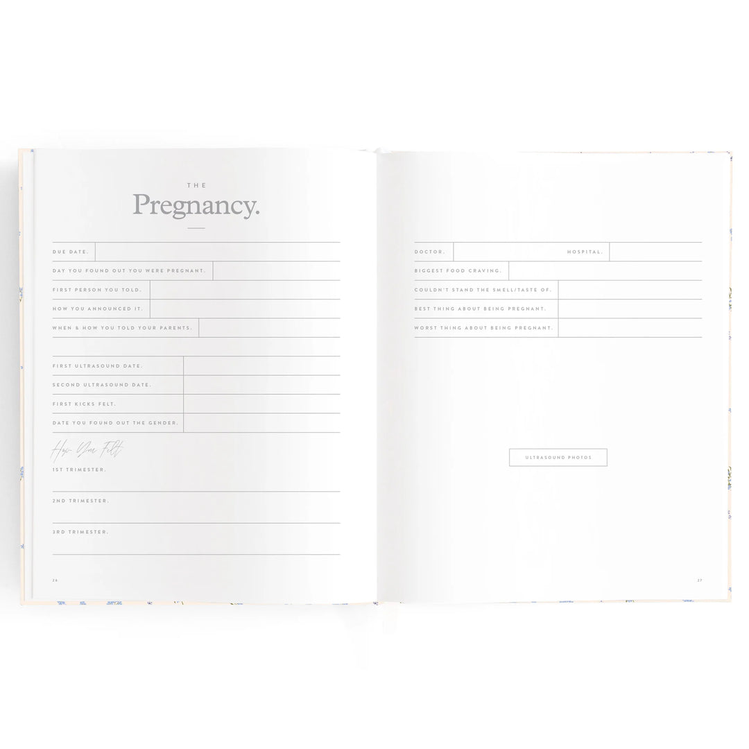 Fox & Fallow Baby Record Book - Forget-Me-Not