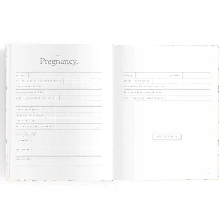 Fox & Fallow Baby Record Book - Forget-Me-Not