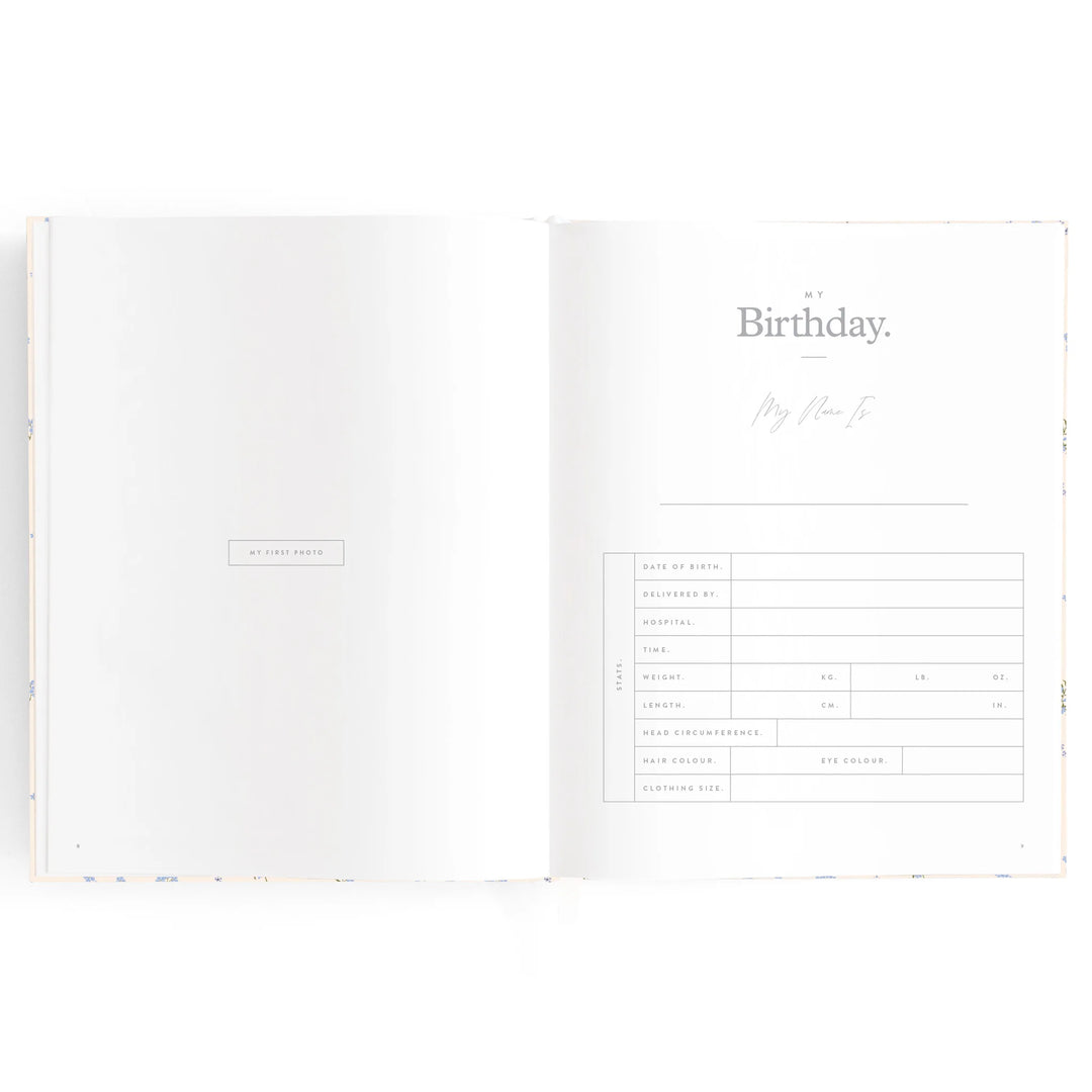Fox & Fallow Baby Record Book - Forget-Me-Not