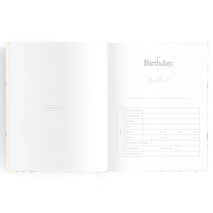 Fox & Fallow Baby Record Book - Forget-Me-Not