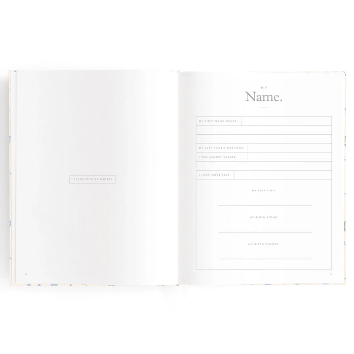Fox & Fallow Baby Record Book - Forget-Me-Not