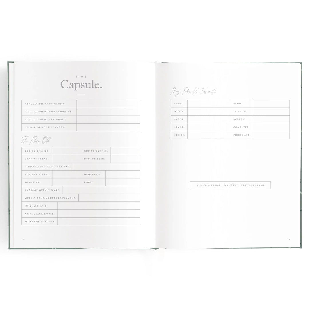 Fox & Fallow Baby Record Book - Pine