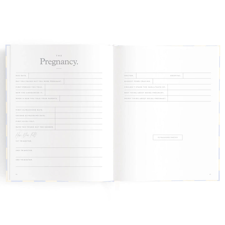 Fox & Fallow Baby Record Book - Blue Check