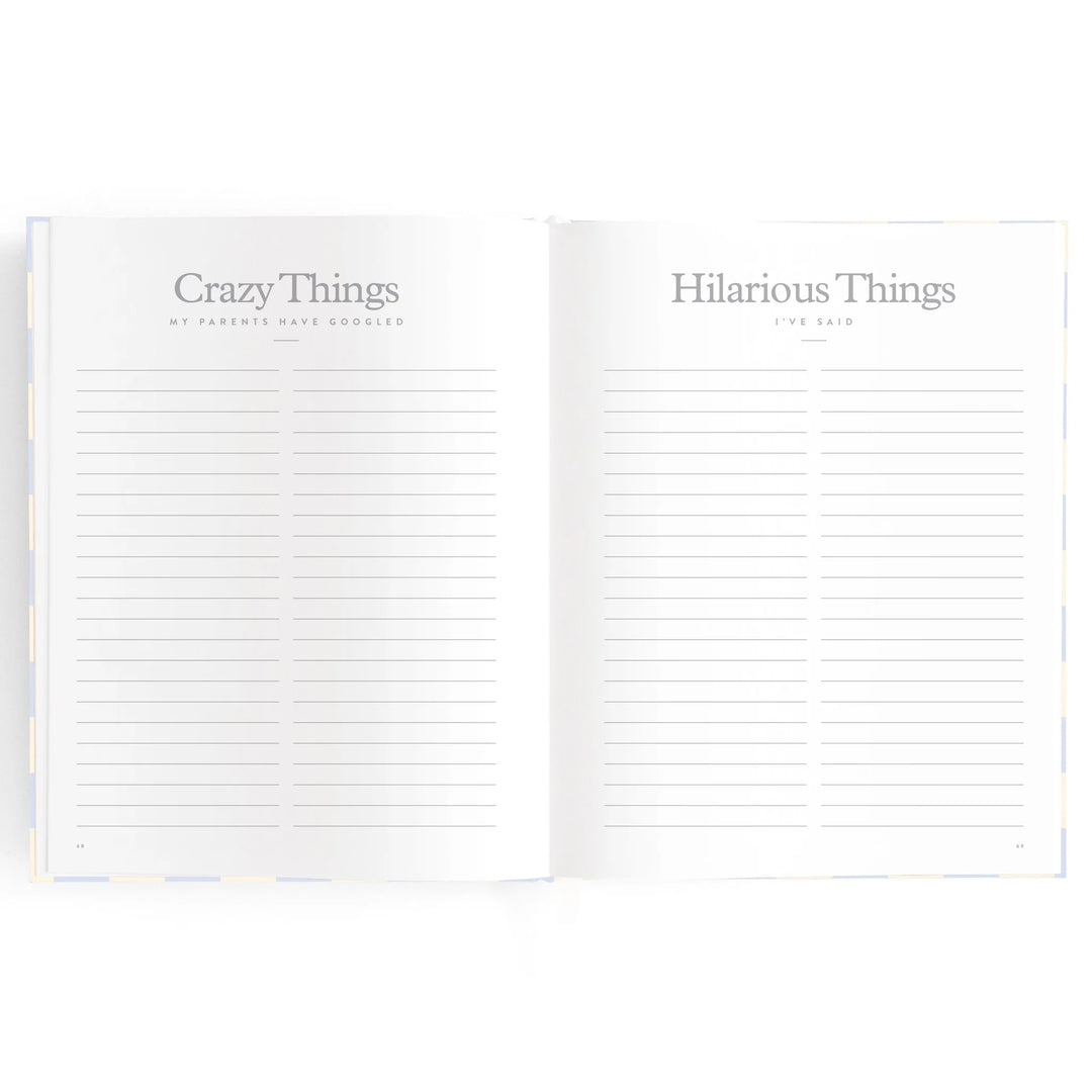 Fox & Fallow Baby Record Book - Blue Check