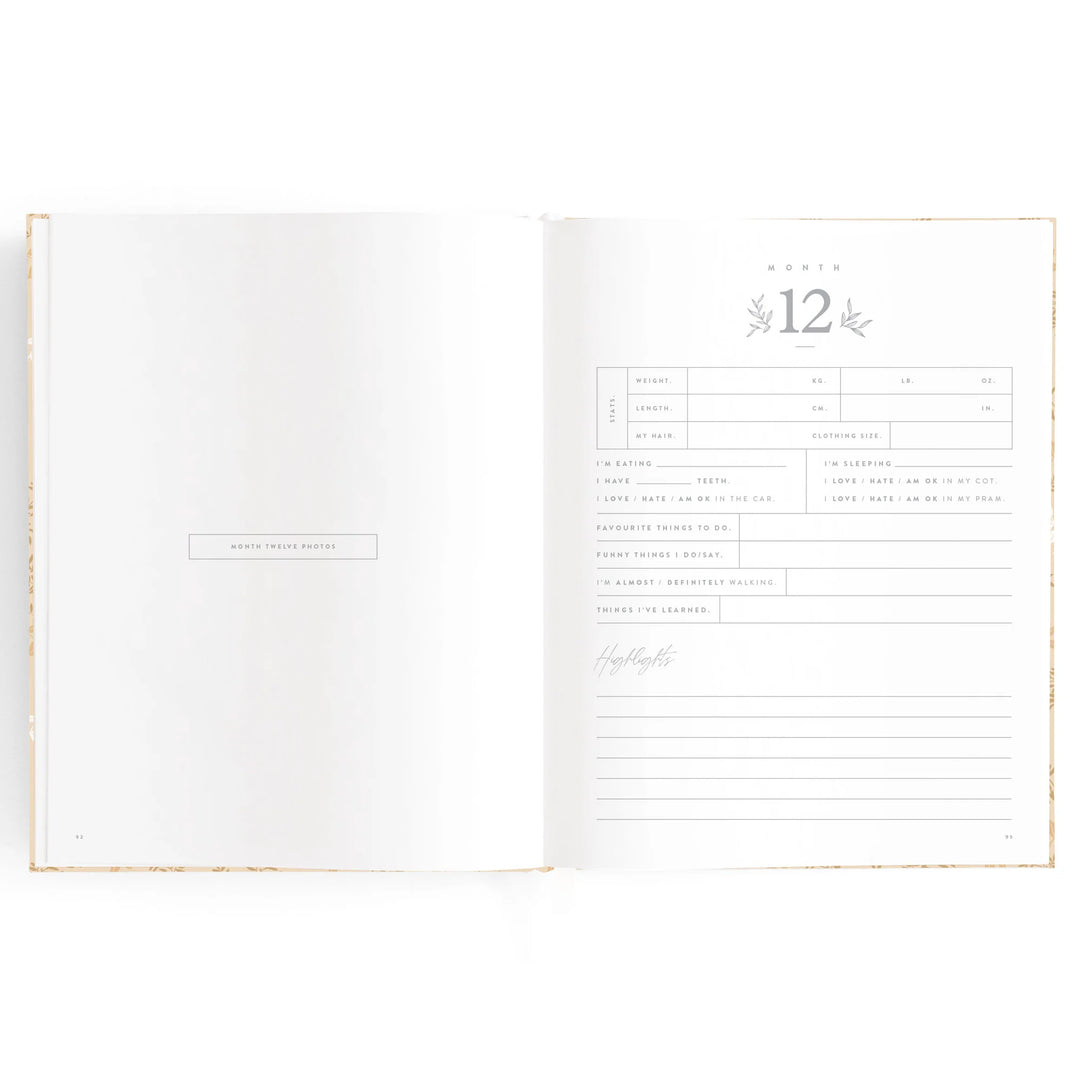 Fox & Fallow Baby Record Book - Cedarwood