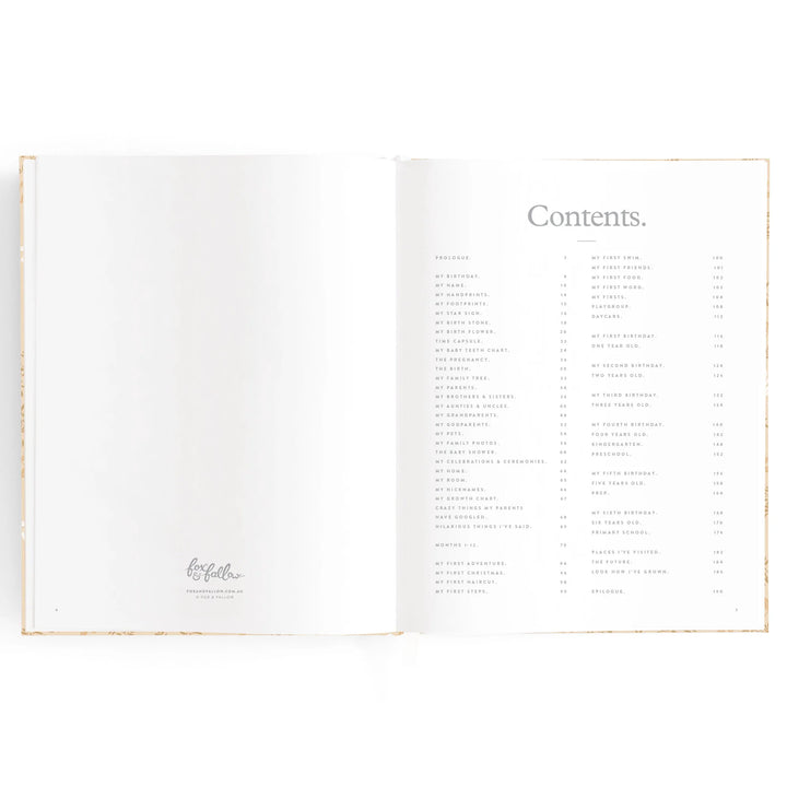 Fox & Fallow Baby Record Book - Cedarwood
