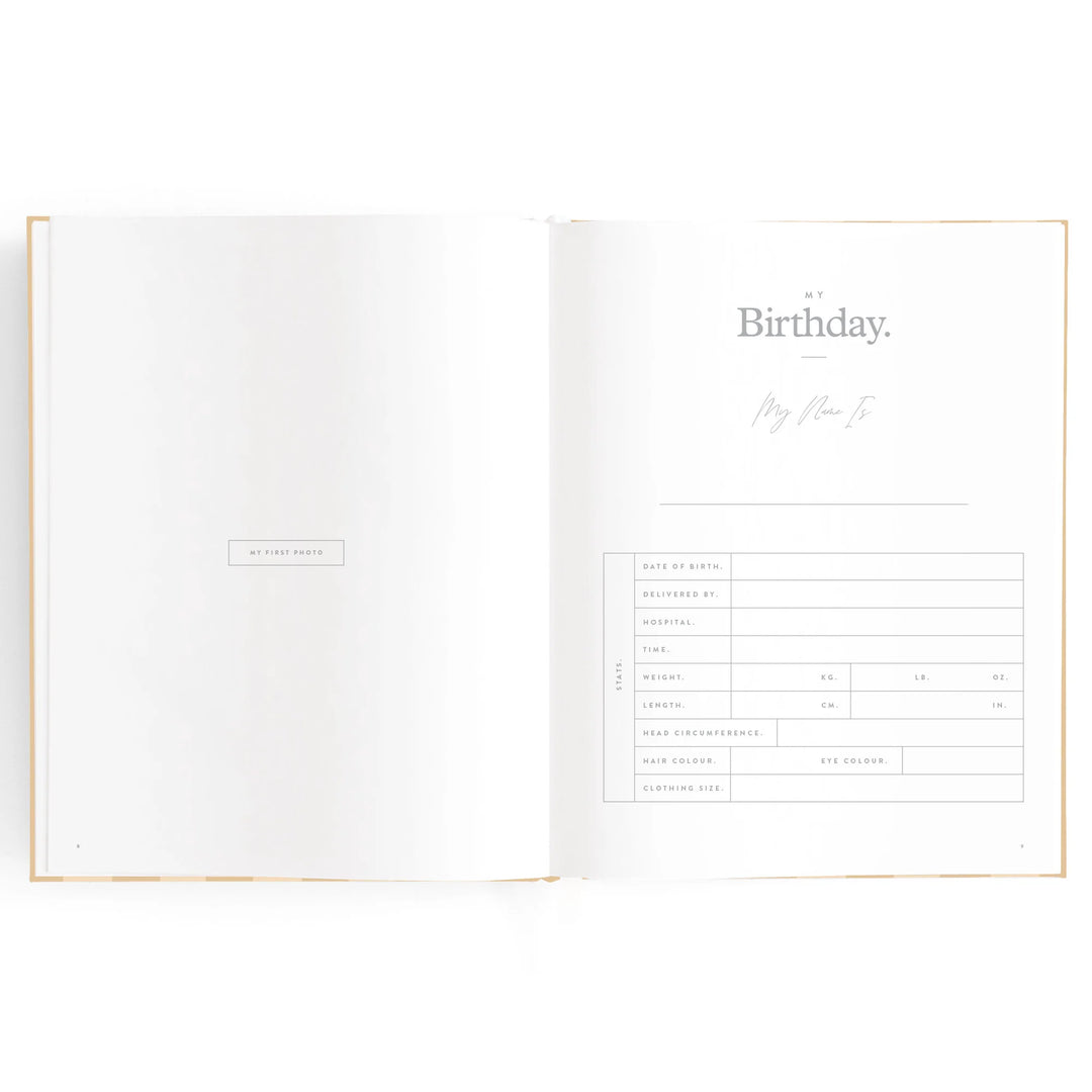 Fox & Fallow Baby Record Book - Coffee Stripe