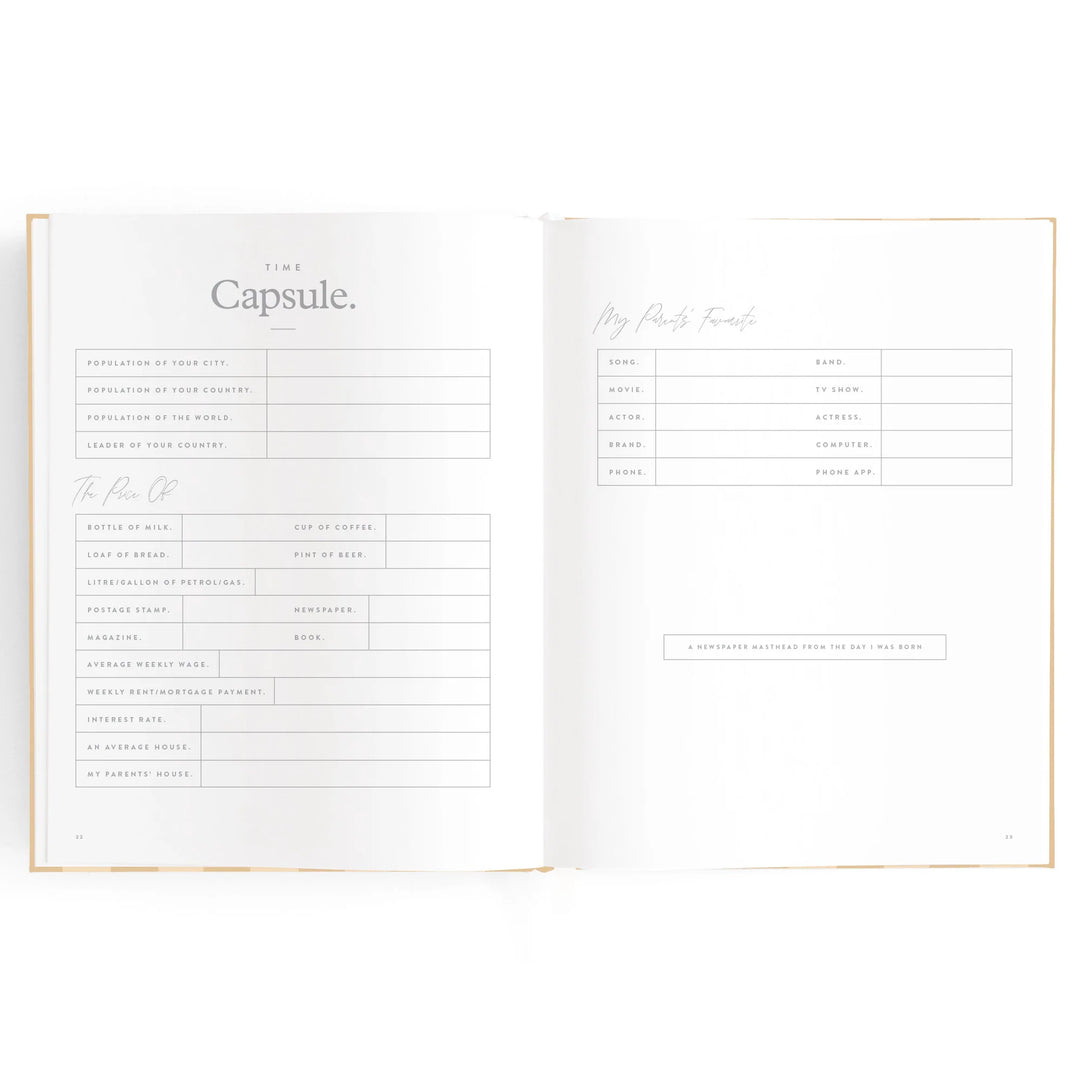 Fox & Fallow Baby Record Book - Coffee Stripe