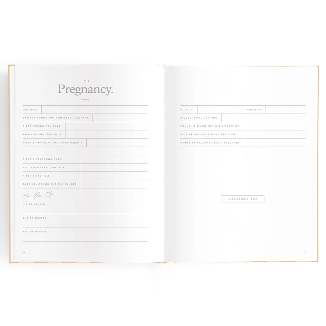 Fox & Fallow Baby Record Book - Coffee Stripe