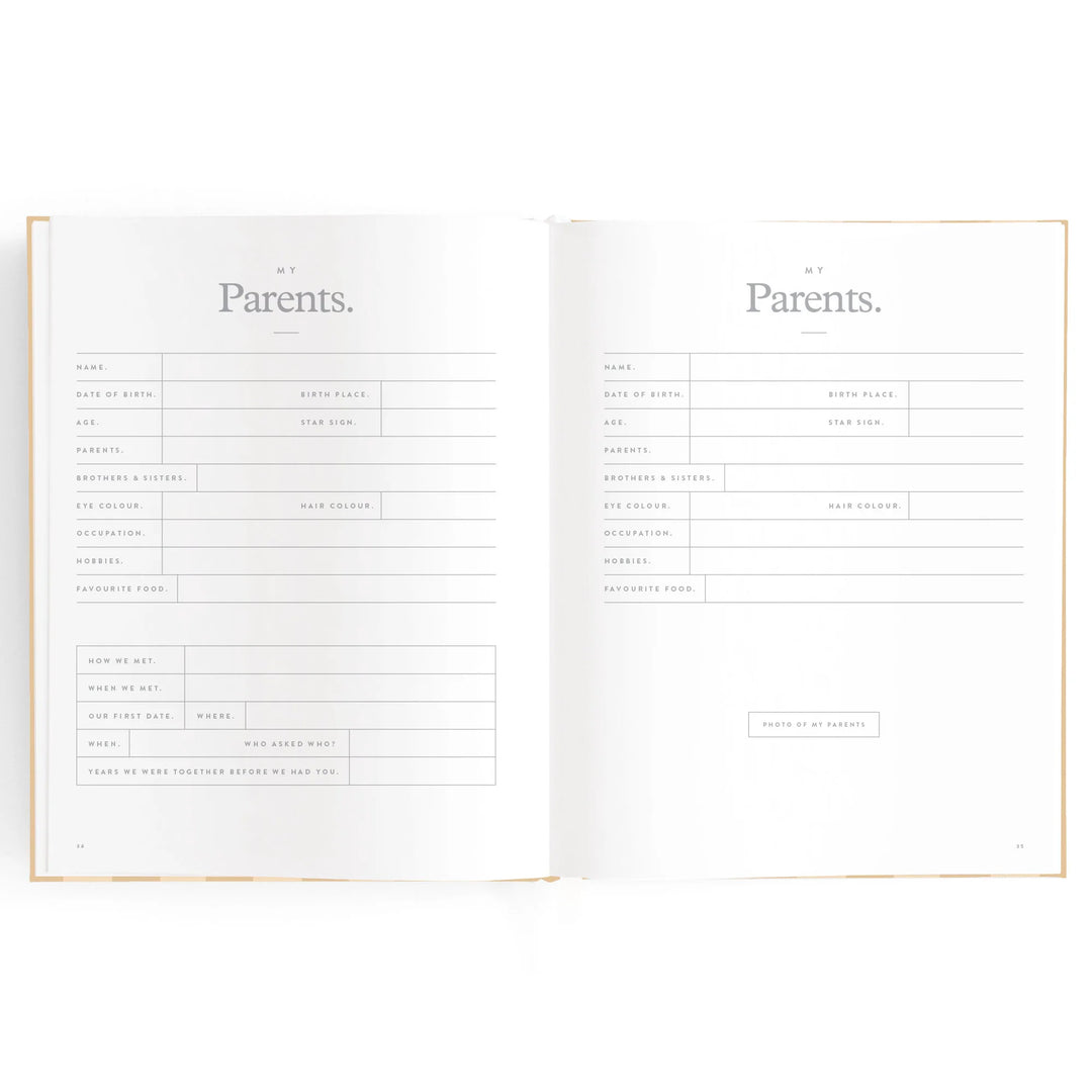 Fox & Fallow Baby Record Book - Coffee Stripe