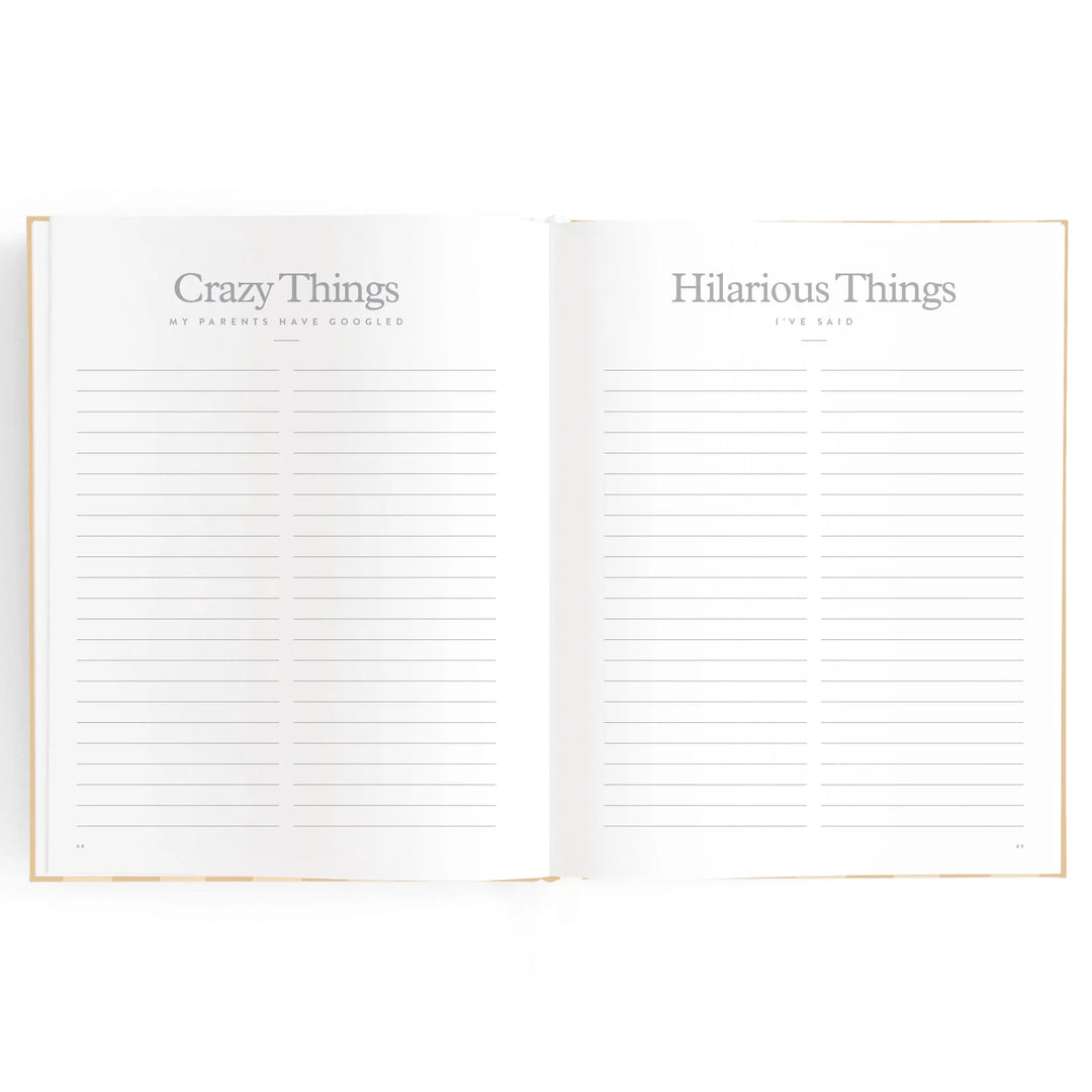 Fox & Fallow Baby Record Book - Coffee Stripe