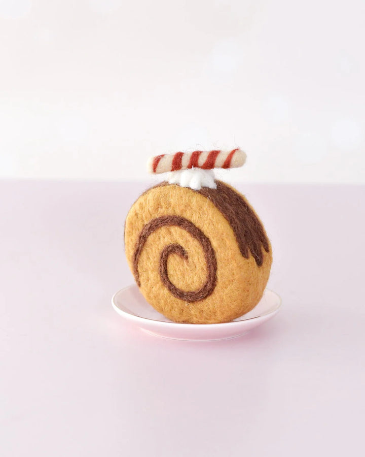 Chocolate Swiss Roll Felt Play Food