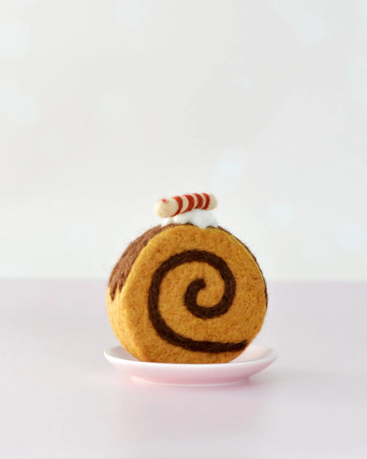 Chocolate Swiss Roll Felt Play Food