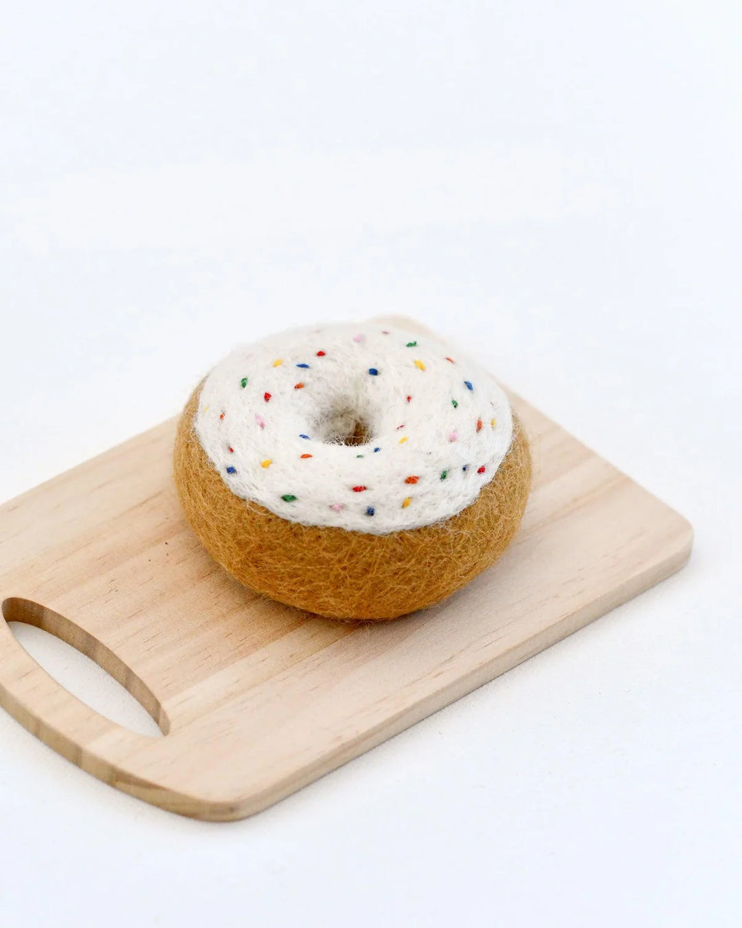Doughnut with Classic Glaze and Rainbow Sprinkles Felt Play Food