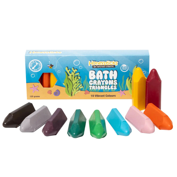 Honeysticks Bath Crayon Triangles 10 Pack