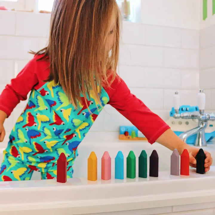 Honeysticks Bath Crayon Triangles 10 Pack