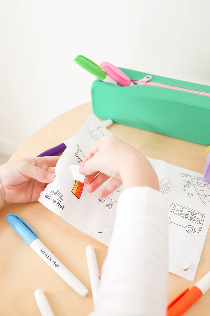 Scribble Mat Colouring Sticker Set