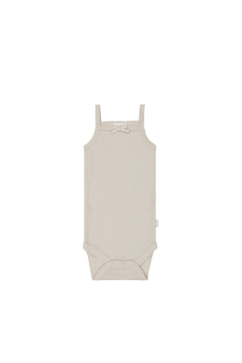 Jamie Kay Organic Cotton Modal Singlet Bodysuit - Beech