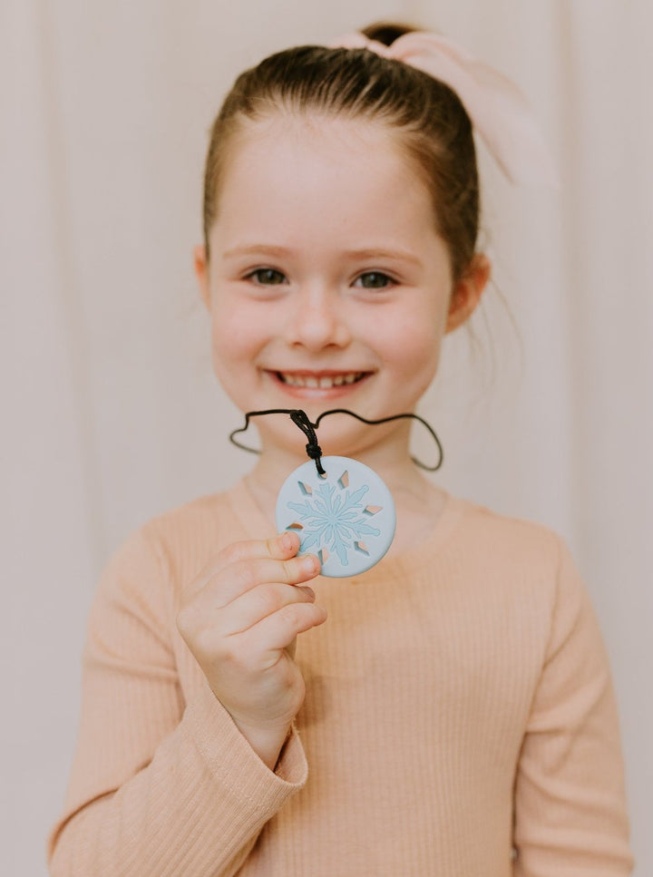 Jellystone Sensory Chew Pendant Necklace - Snowflake